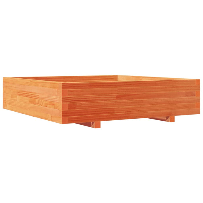 Jardinieră grădină, maro ceruit, 100x100x26,5cm, lemn masiv pin - WALTI WALTI