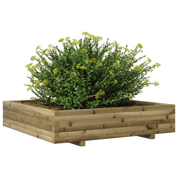 Jardinieră de grădină, 110x110x26,5 cm, lemn de pin impregnat - WALTI WALTI