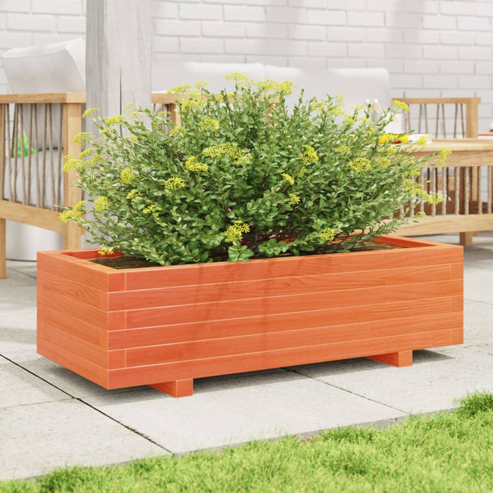 Jardinieră grădină, maro ceruit, 90x40x26,5 cm, lemn masiv pin - WALTI WALTI
