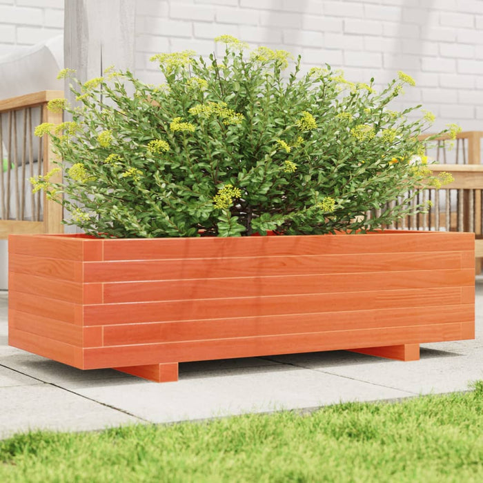 Jardinieră grădină, maro ceruit, 90x40x26,5 cm, lemn masiv pin - WALTI WALTI