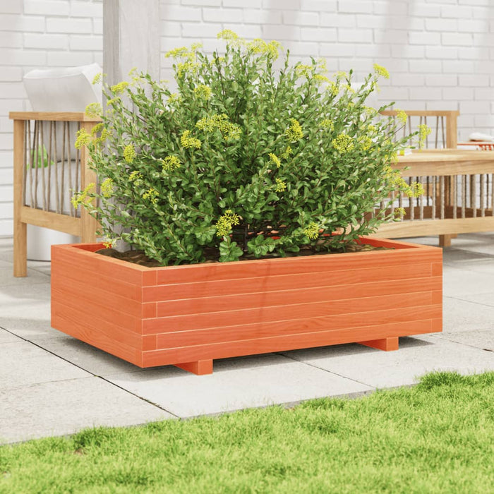 Jardinieră grădină, maro ceruit, 90x60x26,5 cm, lemn masiv pin - WALTI WALTI