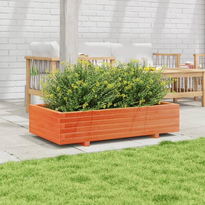 Jardinieră grădină, maro ceruit, 110x60x26,5 cm, lemn masiv pin - WALTI WALTI