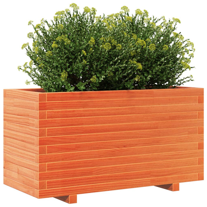 Jardinieră grădină, maro ceruit, 90x40x49,5 cm, lemn masiv pin - WALTI WALTI