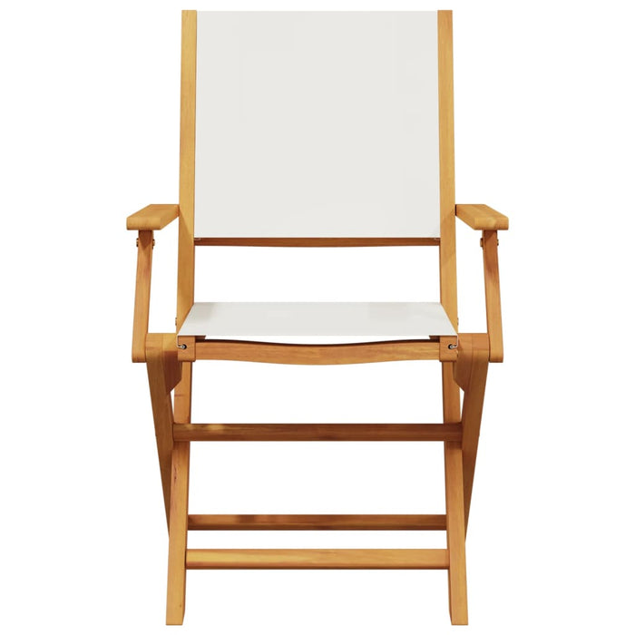 Set mobilier de grădină 5 piese textil alb crem/lemn masiv - WALTI WALTI