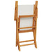 Set mobilier de grădină 5 piese textil alb crem/lemn masiv - WALTI WALTI