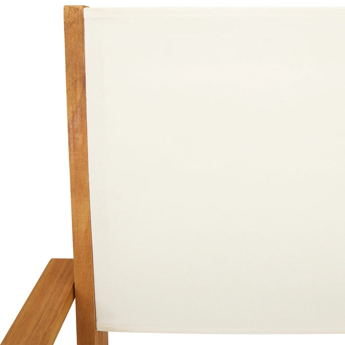 Set mobilier de grădină 5 piese textil alb crem/lemn masiv - WALTI WALTI