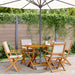 Set mobilier de grădină 5 piese textil alb crem/lemn masiv - WALTI WALTI