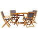 Set mobilier de grădină 5 piese textil antracit/lemn masiv - WALTI WALTI