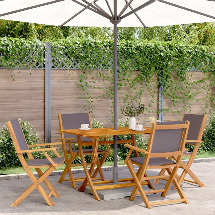 Set mobilier de grădină 5 piese textil antracit/lemn masiv - WALTI WALTI