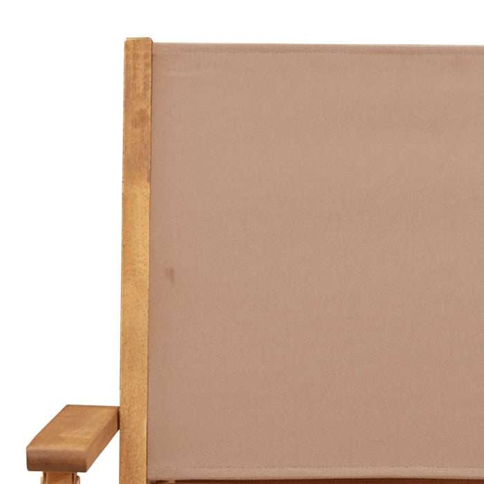 Set mobilier de grădină 5 piese textil taupe/lemn masiv - WALTI WALTI