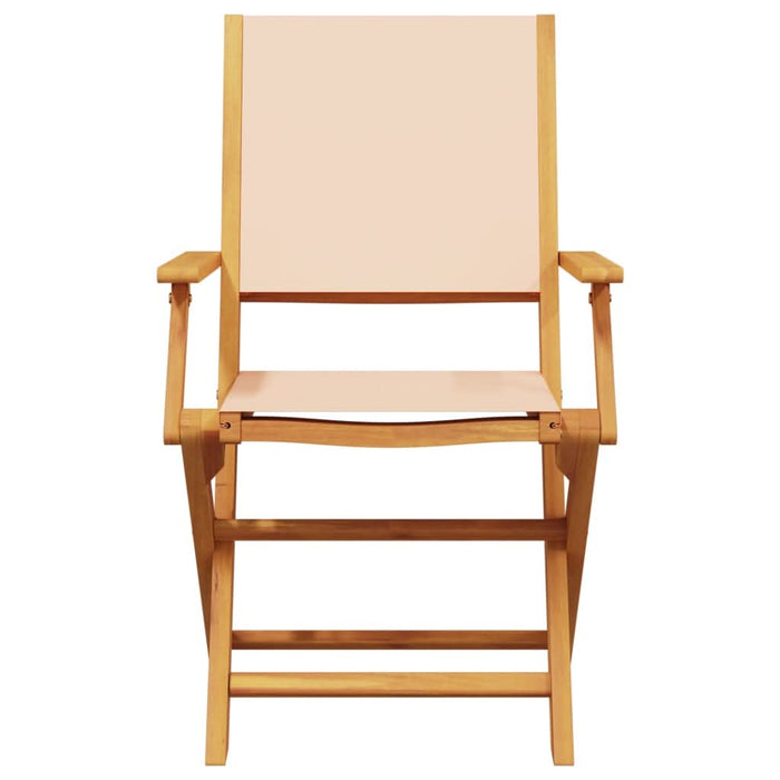 Set mobilier de grădină 5 piese textil bej/lemn masiv - WALTI WALTI