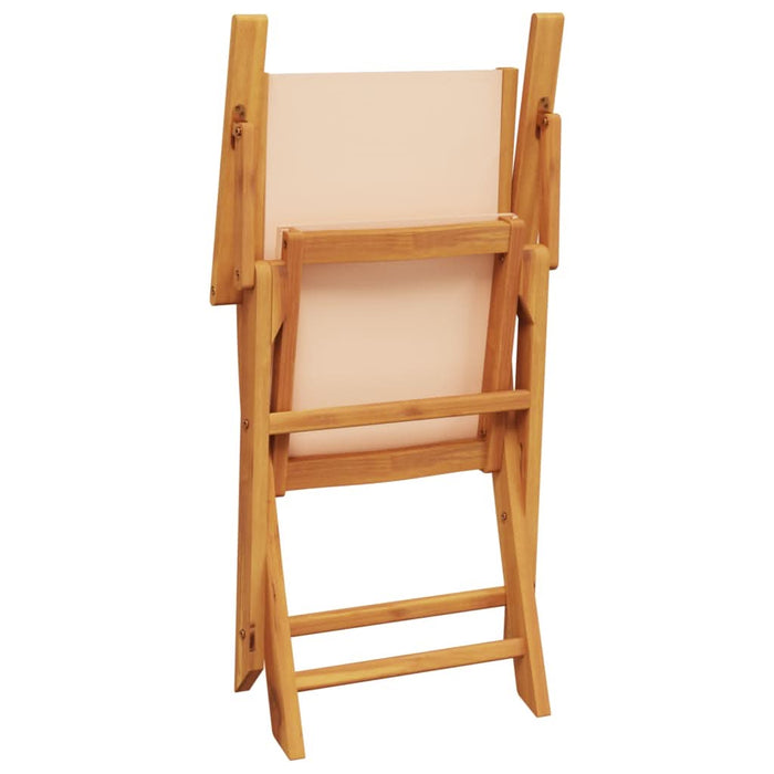 Set mobilier de grădină 5 piese textil bej/lemn masiv - WALTI WALTI