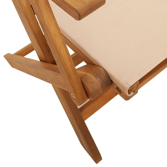 Set mobilier de grădină 5 piese textil bej/lemn masiv - WALTI WALTI