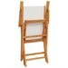 Set mobilier de grădină 7 piese textil alb crem/lemn masiv - WALTI WALTI