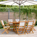 Set mobilier de grădină 7 piese textil alb crem/lemn masiv - WALTI WALTI