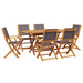 Set mobilier de grădină 7 piese textil antracit/lemn masiv - WALTI WALTI