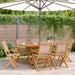 Set mobilier de grădină 7 piese textil taupe/lemn masiv - WALTI WALTI