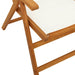 Set mobilier de grădină 7 piese textil alb crem/lemn masiv - WALTI WALTI