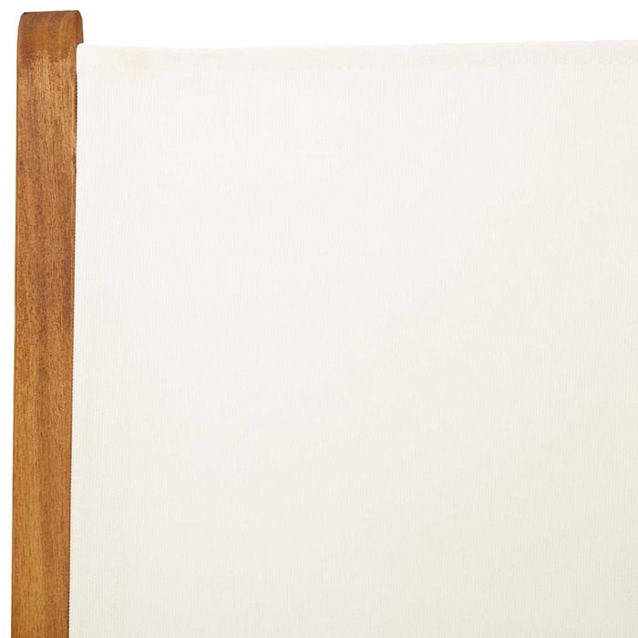 Set mobilier de grădină 7 piese textil alb crem/lemn masiv - WALTI WALTI