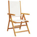 Set mobilier de grădină 7 piese textil alb crem/lemn masiv - WALTI WALTI