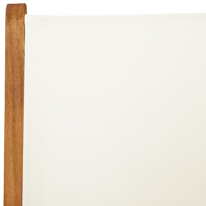 Set mobilier de grădină 7 piese textil alb crem/lemn masiv - WALTI WALTI