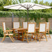 Set mobilier de grădină 7 piese textil alb crem/lemn masiv - WALTI WALTI