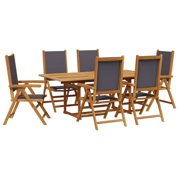 Set mobilier de grădină 7 piese textil antracit/lemn masiv - WALTI WALTI