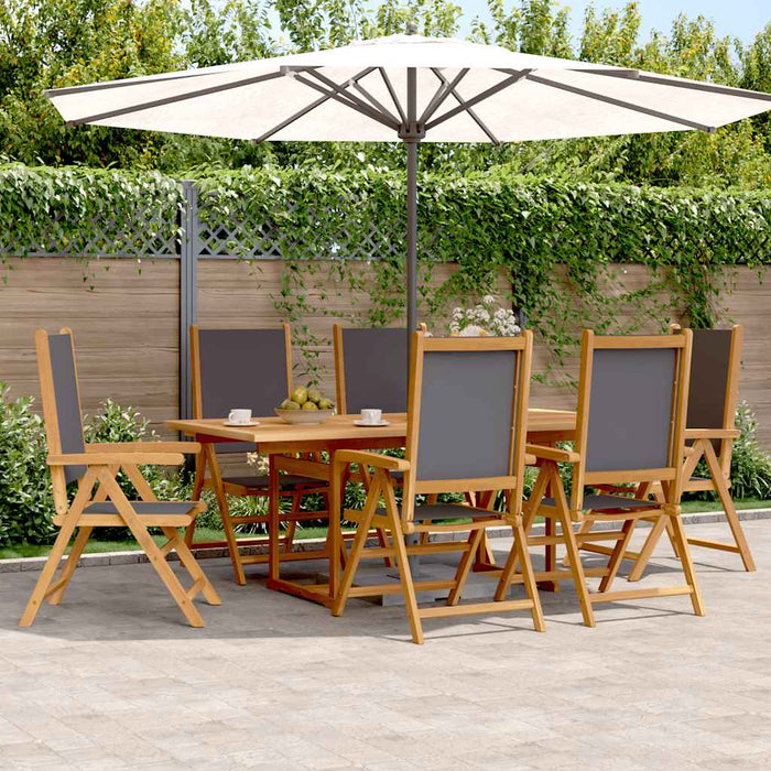 Set mobilier de grădină 7 piese textil antracit/lemn masiv - WALTI WALTI