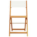 Set mobilier bistro, 3 piese, textil alb crem/lemn masiv - WALTI WALTI