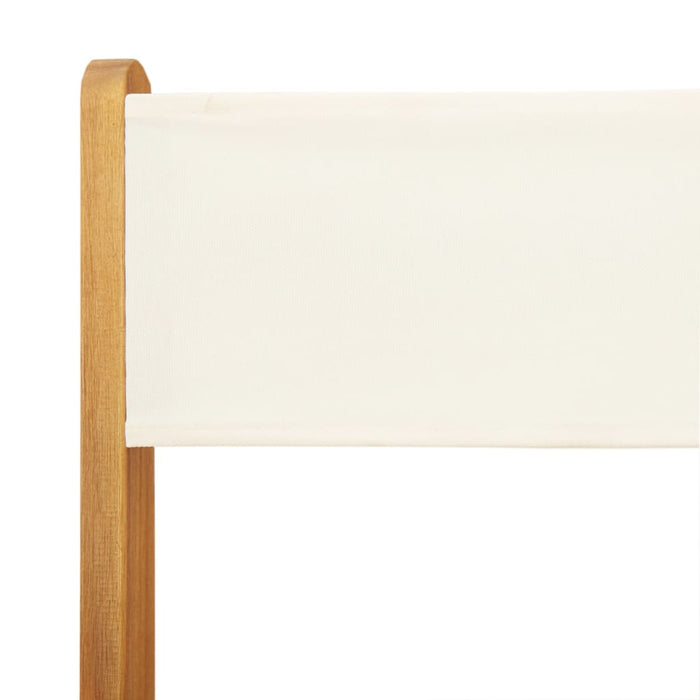 Set mobilier bistro, 3 piese, textil alb crem/lemn masiv - WALTI WALTI