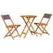 Set mobilier bistro, 3 piese, textil antracit/lemn masiv - WALTI WALTI
