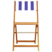 Set mobilier bistro, 3 piese, textil albastru alb/lemn masiv - WALTI WALTI