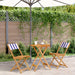 Set mobilier bistro, 3 piese, textil albastru alb/lemn masiv - WALTI WALTI