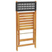Set mobilier bistro, 3 piese, negru, poliratan și lemn masiv - WALTI WALTI