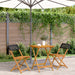 Set mobilier bistro, 3 piese, negru, poliratan și lemn masiv - WALTI WALTI