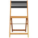 Set mobilier bistro, 3 piese, negru, polipropilenă lemn masiv - WALTI WALTI