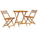 Set mobilier bistro, 3 piese, textil taupe/lemn masiv - WALTI WALTI