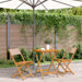 Set mobilier bistro, 3 piese, textil taupe/lemn masiv - WALTI WALTI