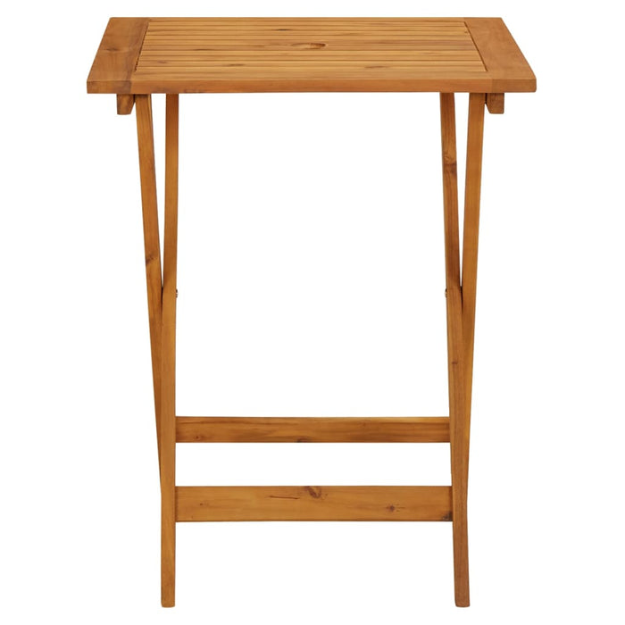 Set mobilier bistro, 3 piese, textil albastru alb/lemn masiv WALTI