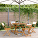 Set mobilier de grădină 5 piese textil alb crem/lemn masiv - WALTI WALTI