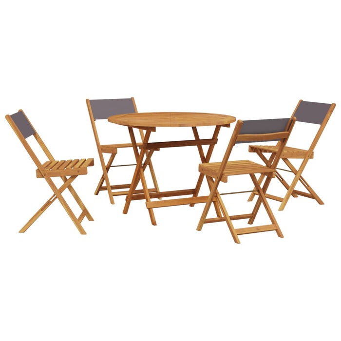 Set mobilier de grădină 5 piese textil antracit/lemn masiv - WALTI WALTI