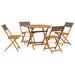 Set mobilier de grădină 5 piese textil antracit/lemn masiv - WALTI WALTI