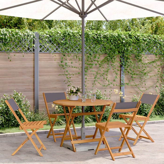 Set mobilier de grădină 5 piese textil antracit/lemn masiv - WALTI WALTI