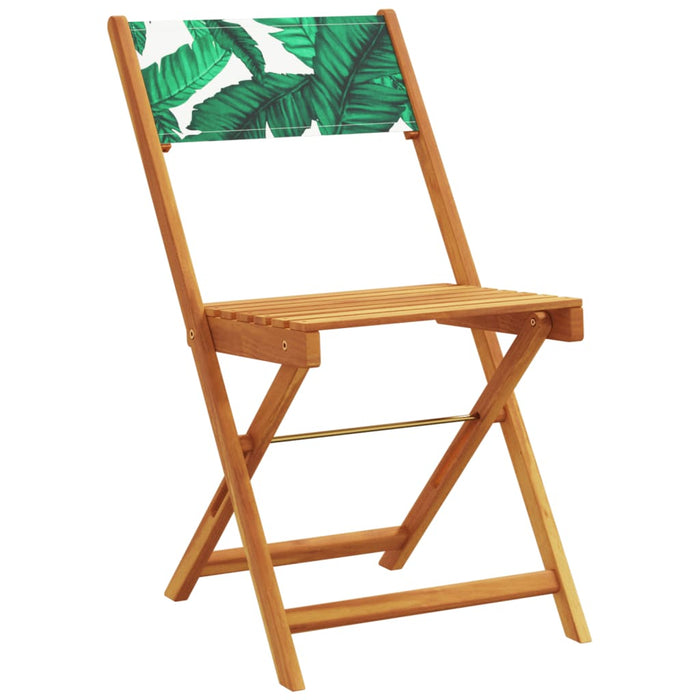 Set mobilier de grădină 5 piese textil model frunze/lemn masiv - WALTI WALTI