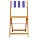 Set mobilier de grădină 5 piese textil albastru alb/lemn masiv - WALTI WALTI