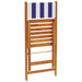 Set mobilier de grădină 5 piese textil albastru alb/lemn masiv - WALTI WALTI