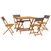 Set mobilier de grădină 5 piese textil antracit/lemn masiv - WALTI WALTI
