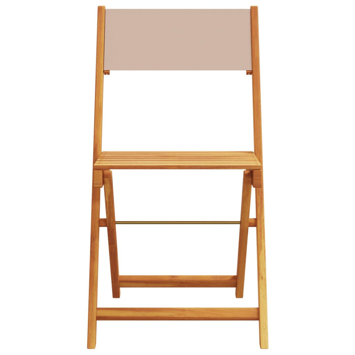Set mobilier de grădină 5 piese textil taupe/lemn masiv - WALTI WALTI