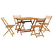 Set mobilier de grădină 5 piese textil bej/lemn masiv - WALTI WALTI