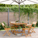 Set mobilier de grădină 5 piese textil bej/lemn masiv - WALTI WALTI